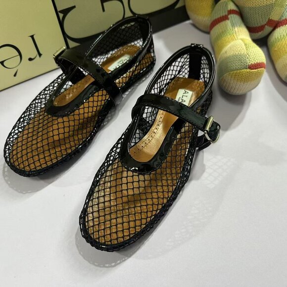 Alaïa Black Mesh Loafers - Picture 1 of 6